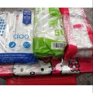 Combo 500 thìa nhựa dùng 1 lần