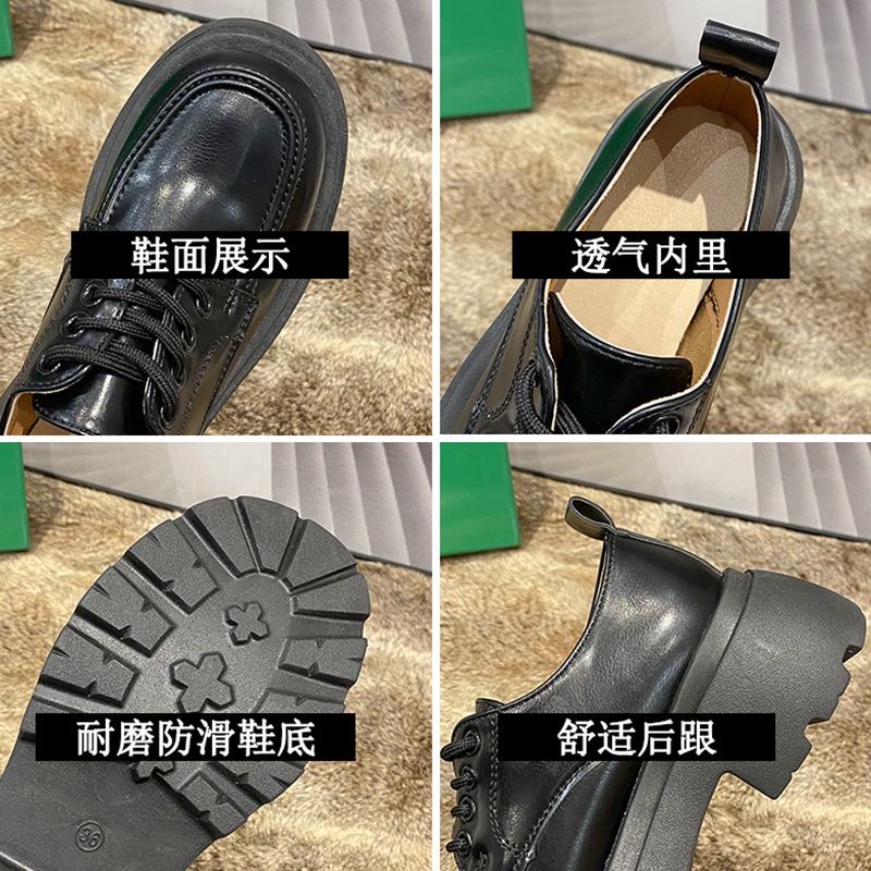 Giày Oxford nữ DA ĐẸP thấp cổ mũi tròn phong cách Retro Ulzzang Hàn quốc