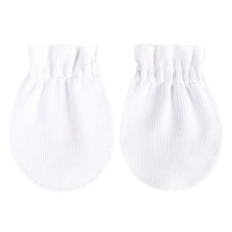 Bộ Găng Tay + Mũ + Găng Tay Dệt Kim Hình Tai Gấu Bằng Cotton Mềm Chống Trầy Xước Cho Bé Sơ Sinh