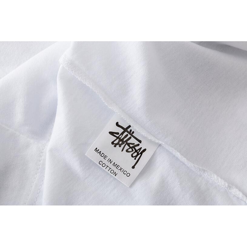 Áo Thun Cotton Tay Ngắn In Chữ Stussy Thời Trang Cho Nam Và Nữ
