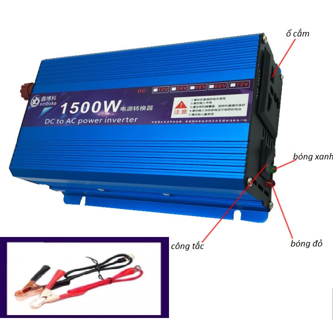Bộ kích điện 12v lên 220v công suất 1500w CHANG-J