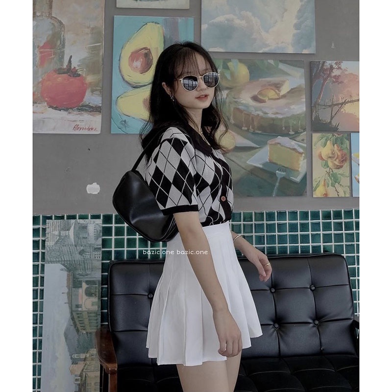 Áo Polo Len Trám Họa Tiết Sang M506-Violet