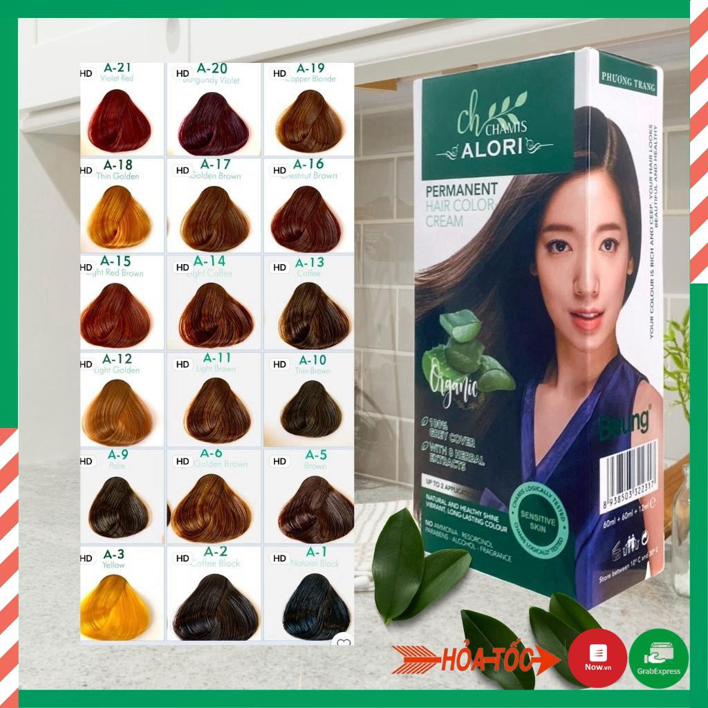 Thuốc Nhuộm Tóc Màu Thời Trang - Phủ Bạc, Thuốc Nhuộm Tóc Cá Nhân Tại Nhà ALORI 60ML 💖TẶNG GĂNG TAY + OXY + TRỢ DƯỠNG💖
