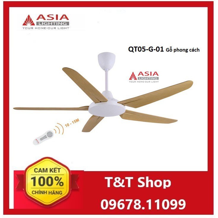 Quạt trần cao cấp QT05-G-01 Asia