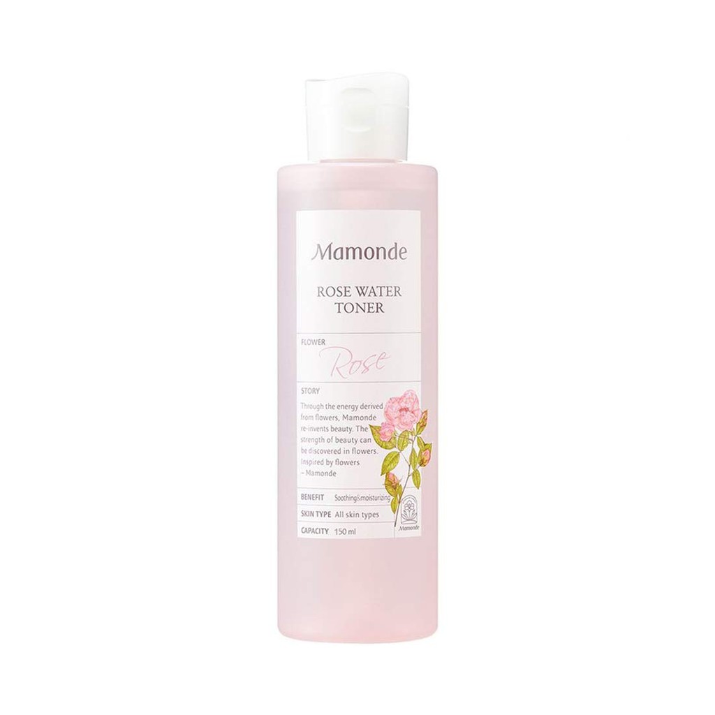 Set Nước hoa hồng Rose Water Toner Mamonde tặng kèm túi 500ml