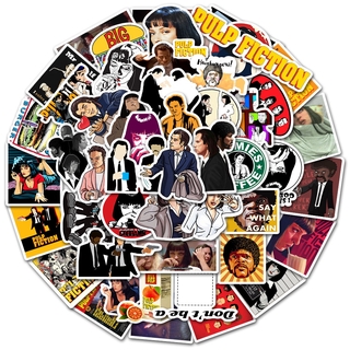 Set 50 miếng dán phim Pulp Fiction trang trí laptop