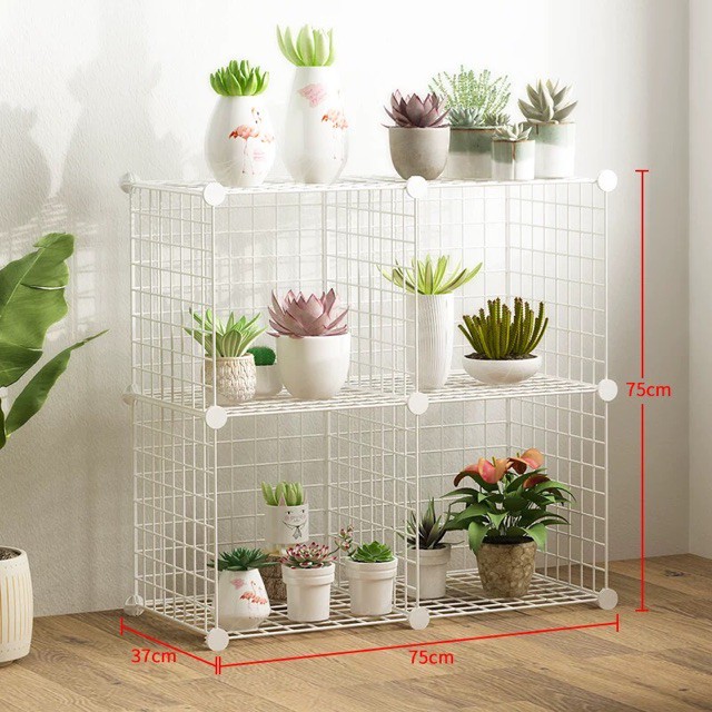 Combo 34 Tấm Tủ 9 Ô ,Tấm Lưới Thép Lắp Ghép Đa Năng Lắp Ghép Giá Kệ Tủ Đa Năng (Tặng Kèm Đủ Chốt)