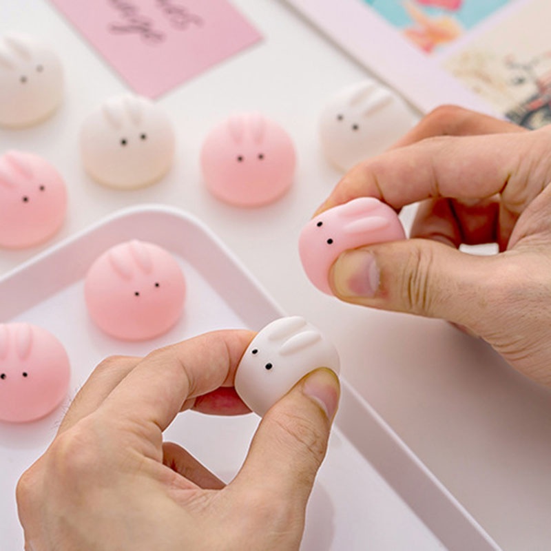 Đồ Chơi Xốp Squishy Giảm Stress Hình Thỏ Dễ Thương Cho Bé