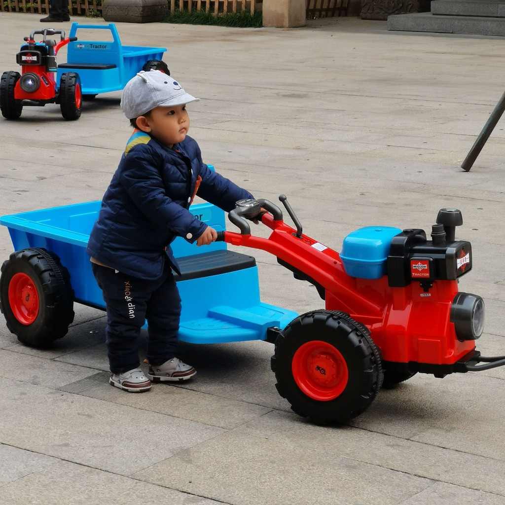 Xe máy cày điện Xe công nông điện BDQ-3188 cho bé - 2 động cơ kéo siêu khỏe