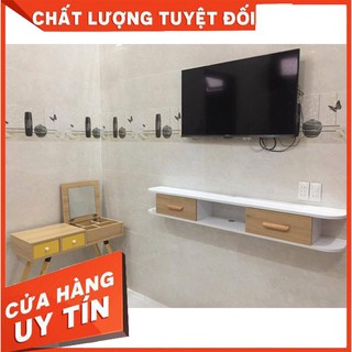 Kệ ti vi treo tường 2 ngăn
