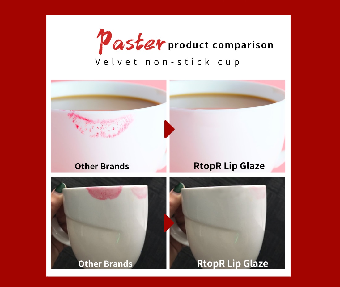RtopR Lip Makeup Non-stick Cup Lipstick Lasting Moisturizing Cosmetic Matte Lip Glaze Waterproof Lip Gloss | BigBuy360 - bigbuy360.vn