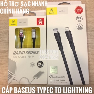 Cáp Sạc Nhanh Type C To Lightning Baseus Chính Hãng.