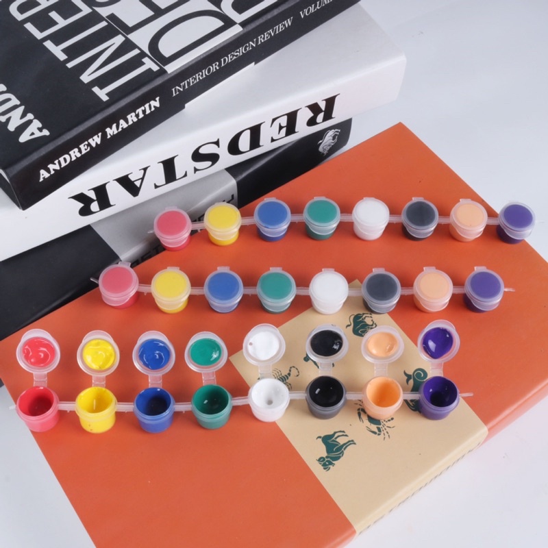 Vỉ 6 màu nước kèm theo cọ