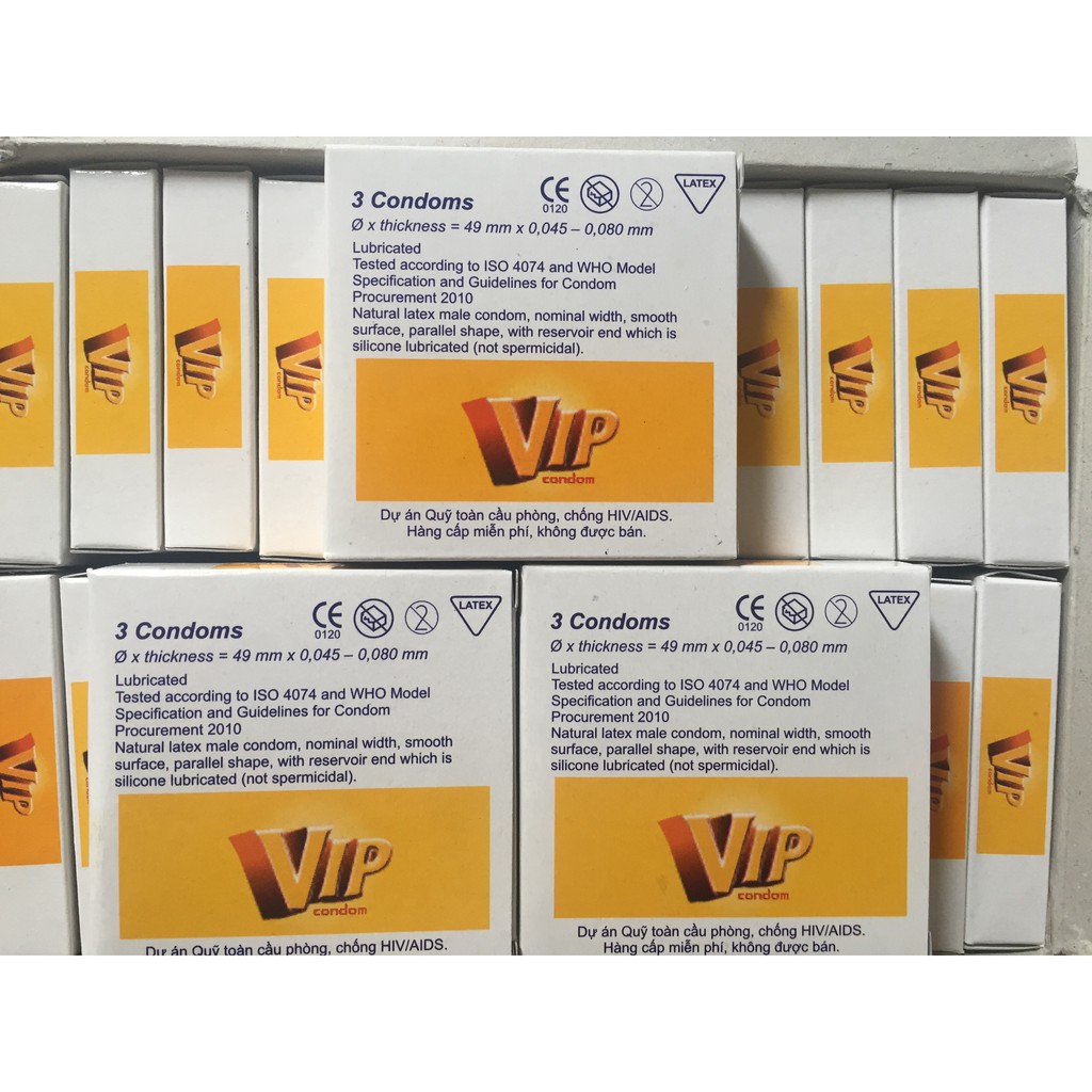 Bao Cao Su Vip Plus 144 Cái( Màu Trắng) dành cho gia đình - khách sạn - nhà nghỉ giá rẻ tốt nhất