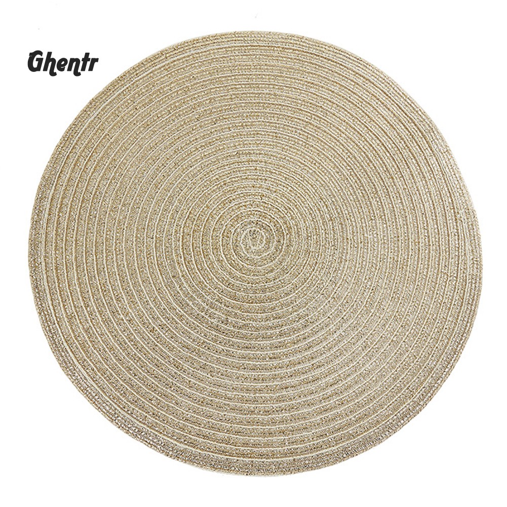 Tấm trải bàn hình tròn bằng vải lanh giữ nhiệt chuyên dụng lót tô/đĩa