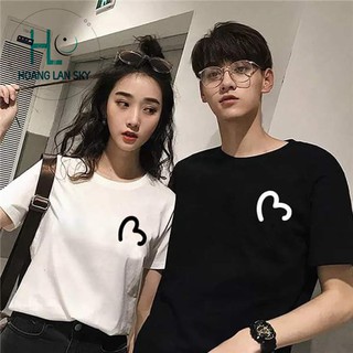 Áo thun cặp đẹp, áo đôi tình yêu in hình trái tim khuyết dễ thương AD-02