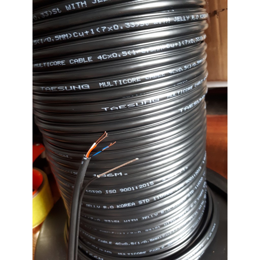 Dây cáp mạng Taesung 4 lõi có gia cường cuộn 500m
