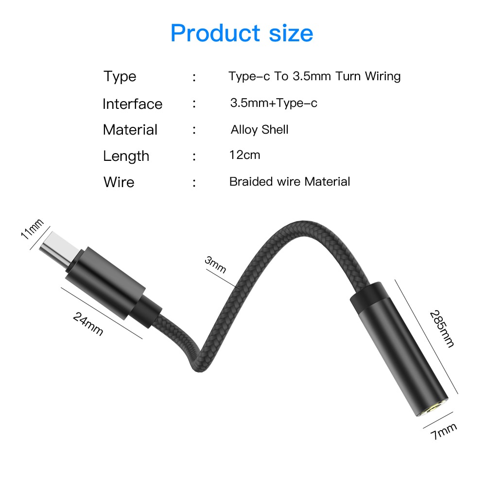 Cáp Chuyển Đổi Âm Thanh Từ USB 3.1 Type C Sang 3.5mm Cho Letv 2 2pro max2 Pro 3