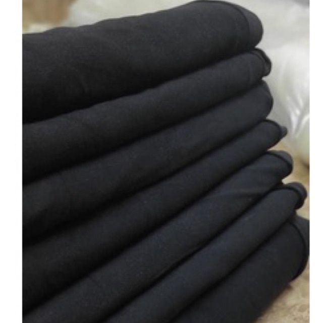 1m vải thun cotton đen mềm mịn *khổ vải