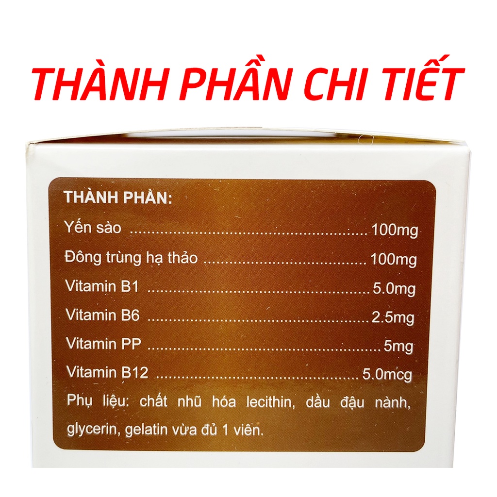 Vitamin B tổng hợp, đông trùng hạ thảo tăng sức khỏe, giảm đau dây thần kinh - 100 viên [Vitamin 3B Nâu]