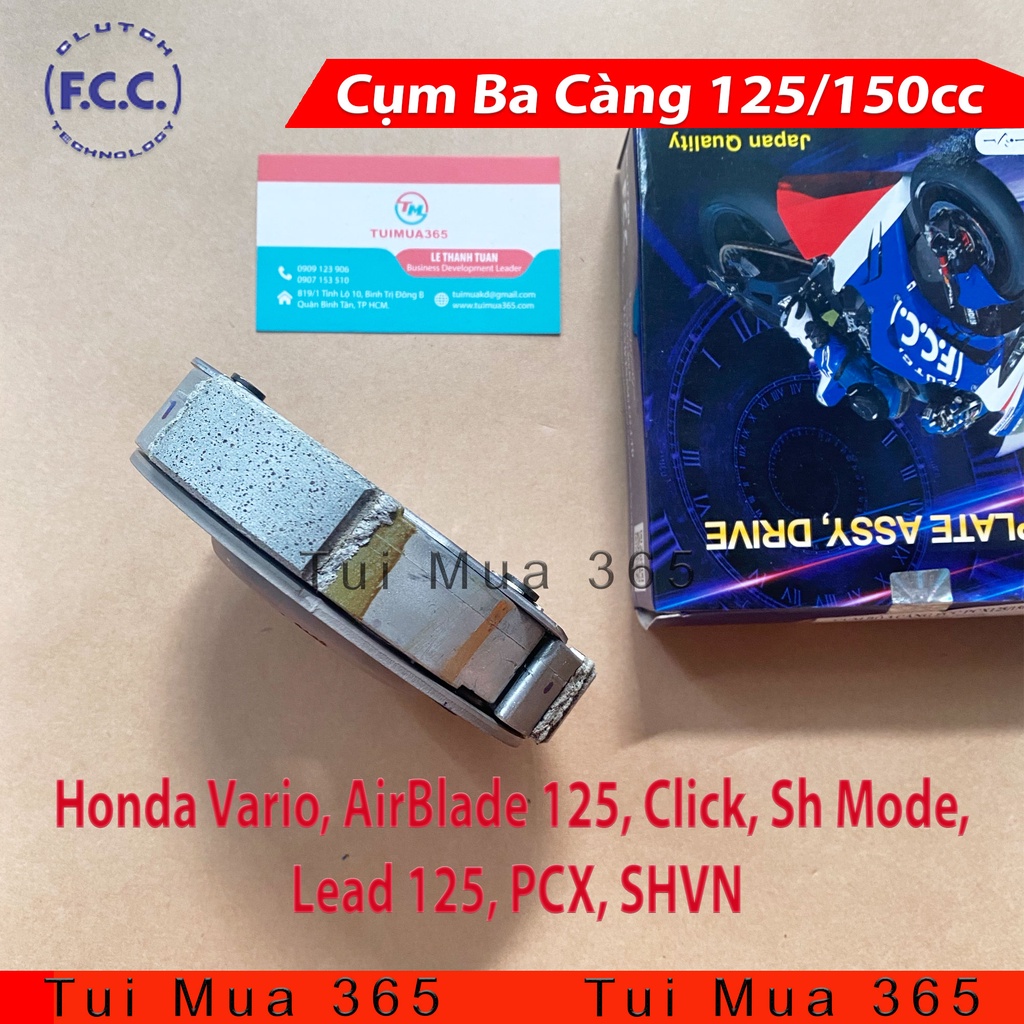 Full Cụm Bố Ba Càng FCC Nồi Sau Honda Vario, AirBlade, Click, Sh Mode, Lead, PCX, SHVN, SH Ý, Dylan, A Còng