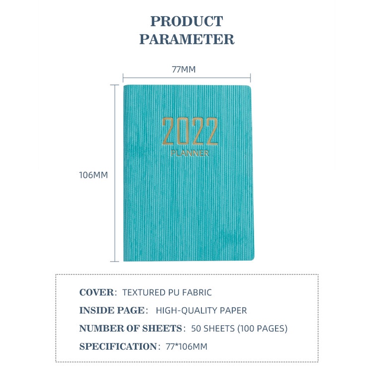 Sổ Tay Lên Kế Hoạch Hàng Ngày Khổ A7 Độc Đáo 2022