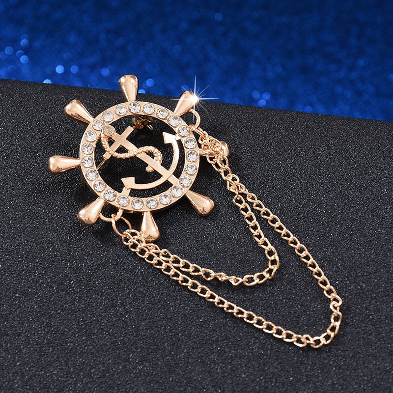 Ghim Cài Áo Hình Vương Miện Đính Đá Sang Trọng Cho Nam