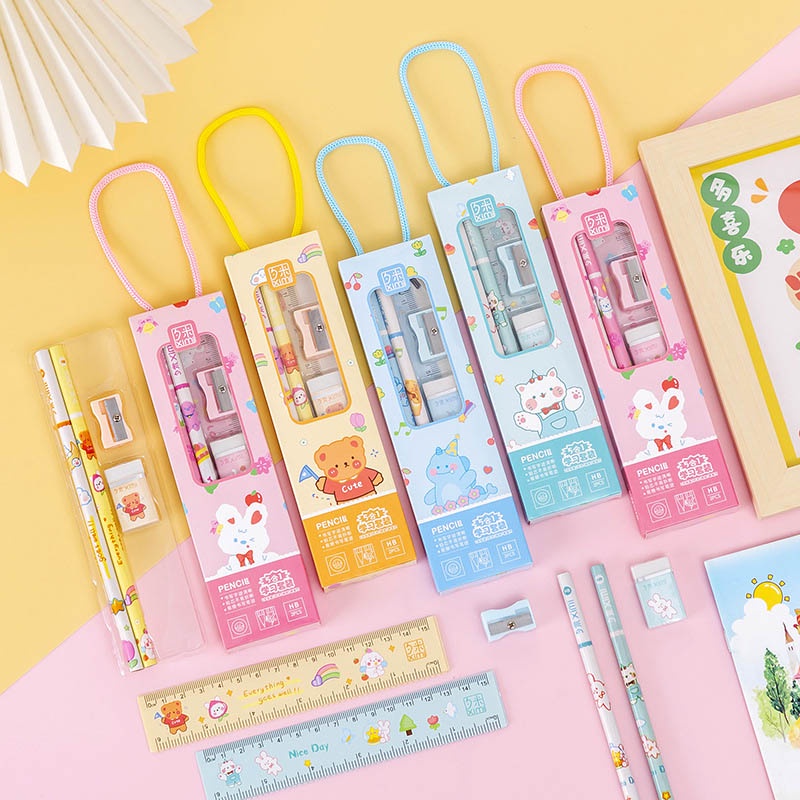 Set 5 Dụng Cụ Học Tập Dễ Thương Cho Bé