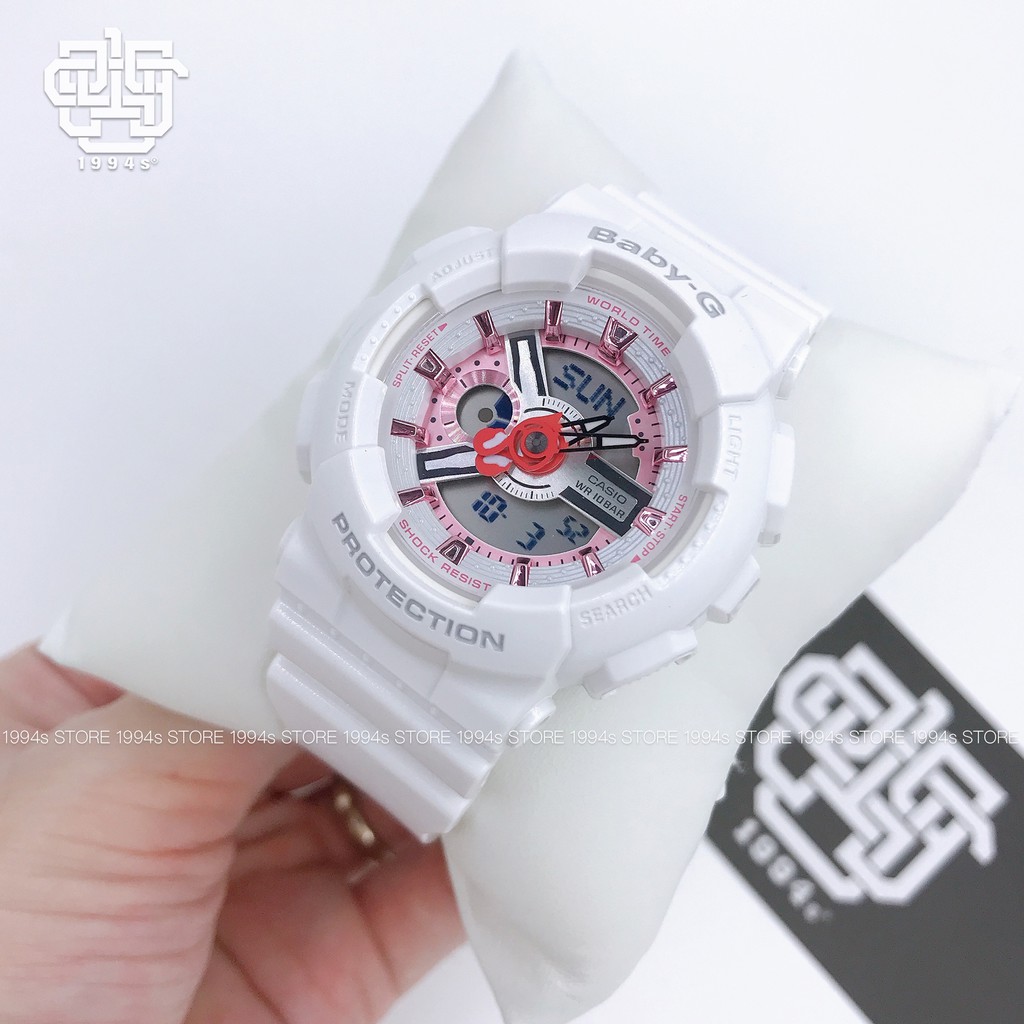 Đồng hồ nữ Casio Baby-G BA-110 SLV-19A-1A chống va đập, chống nước 200m, size 43mm, hàng chính hãng