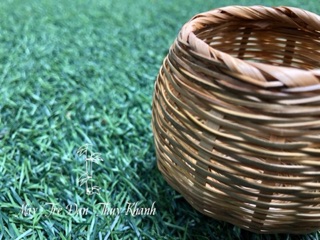Giỏ tre cắm hoa trang trí giỏ decor mini Mây Tre Đan Thủy Khanh
