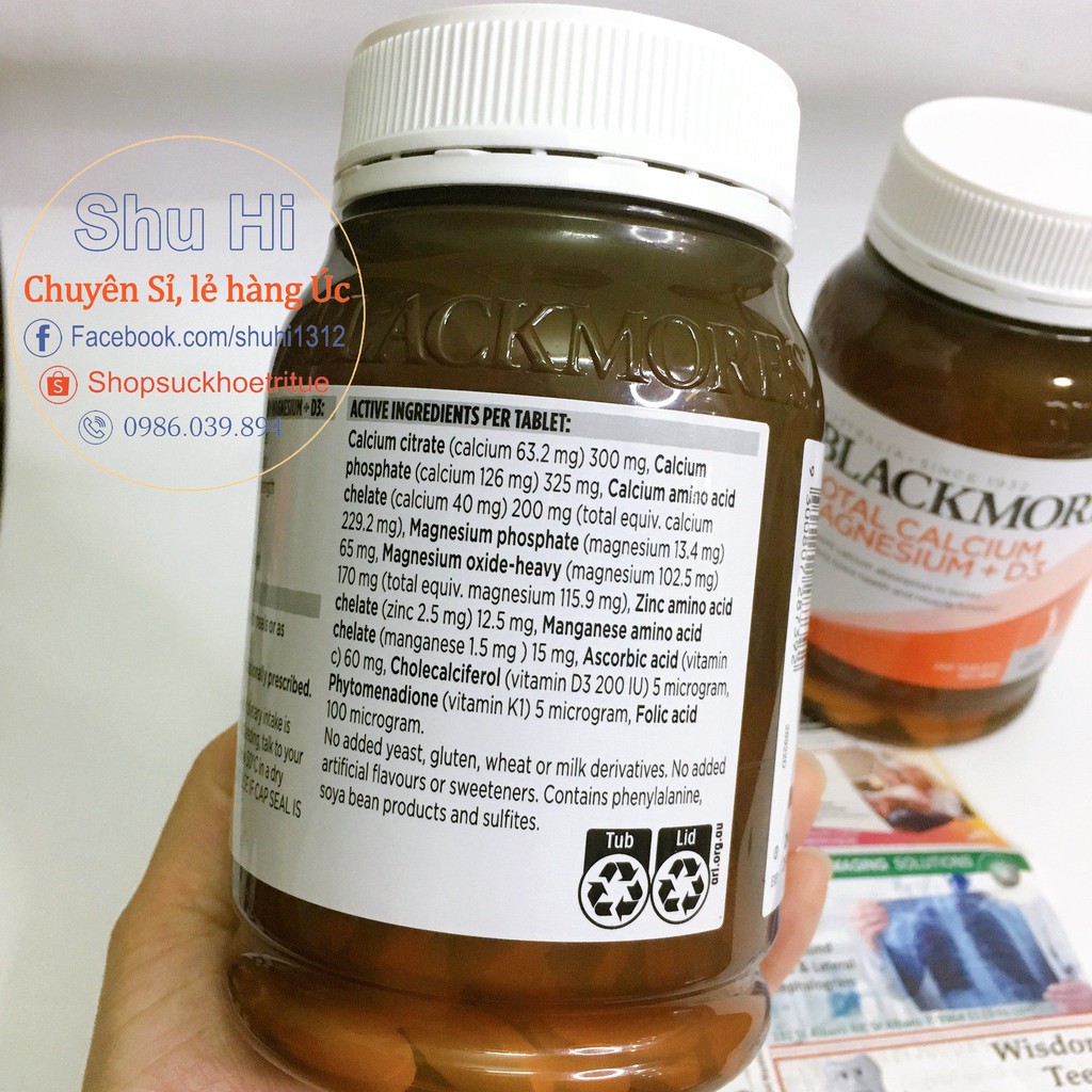 (Mẫu mới) Canxi Total Blackmores Úc - 200 Viên - Blackmores Bone Health Total Calcium & Magnesium + D3 - đủ bill | BigBuy360 - bigbuy360.vn