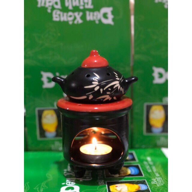 Bếp đốt bồ kết, tinh dầu dáng ấm nhỏ xinh