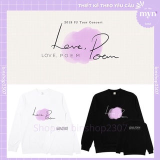 Áo Sweater Dài Tay LOVEPOEM IU Đủ Size Màu Trắng Đen Xám Cực HOT
