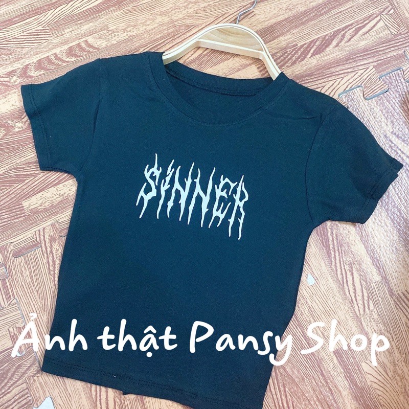 [Rẻ vô địch] Áo croptop ngắn tay in họa tiết Sinner thời trang mùa hè dành cho nữ | BigBuy360 - bigbuy360.vn