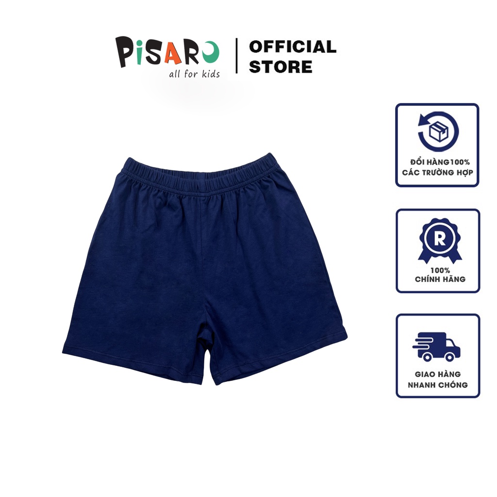 Bộ áo ba lỗ hè bé trai bé gái Pisaro Kids, áo thun cotton 100% trẻ em cao cấp