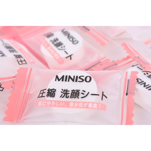 Khăn giấy / Mặt nạ giấy nén Miniso Nhật Bản Đa Dụng Kết hợp Tinh Chất - 50 miếng