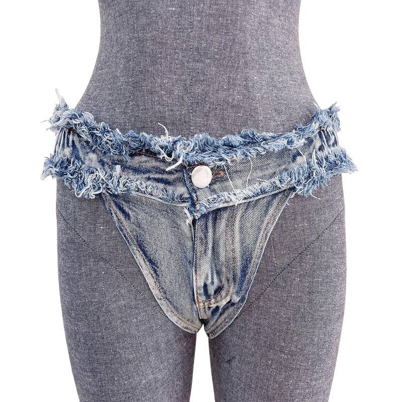 633# Bộ Đồ Bơi Chất Liệu Denim Thời Trang Quyến Rũ Cho Nữ