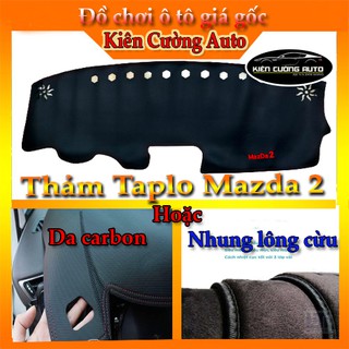 Thảm taplo mazda 2 2015-2020 da carbon hoặc da nhung lông cừu