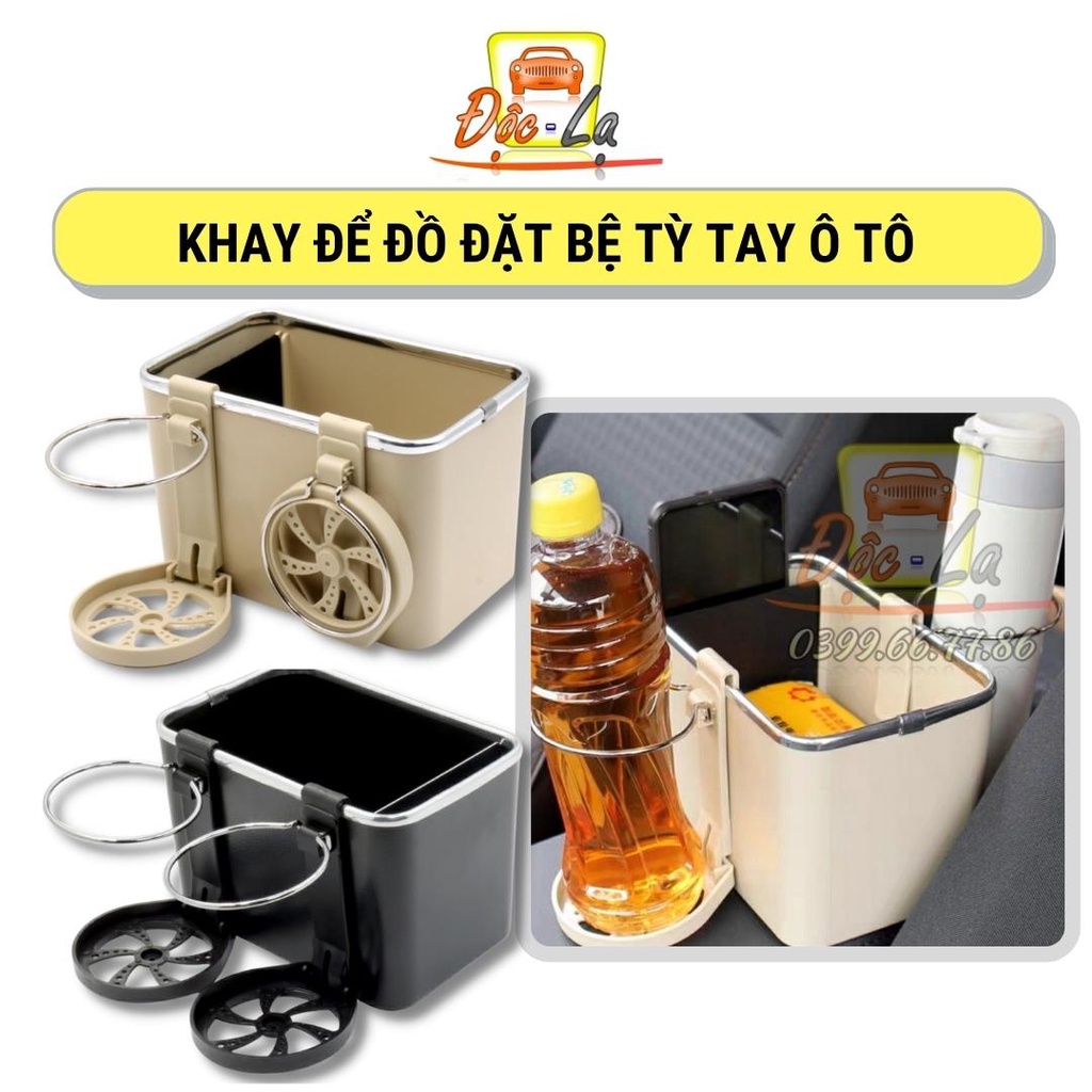 Khay Để Đồ Đặt Bệ Tỳ Tay Trên Ô Tô Xe Hơi Đa Năng Tiện Dụng