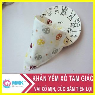 Khăn Yếm Tam Giác Xô, Có Cúc Bấm Cho Bé
