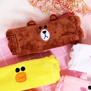 Băng đô Turban Line Phẳng Gấu Brown, Thỏ Cony, Vịt Vàng bờm rửa mặt, tẩy trang, trang điểm dễ thương