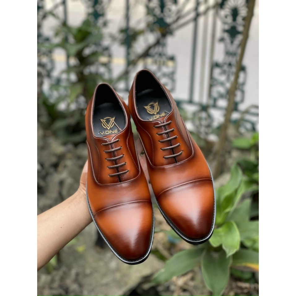 Giày tây nam oxford, giày da công sở nam cao cấp da bò thật - bảo hành 1 năm