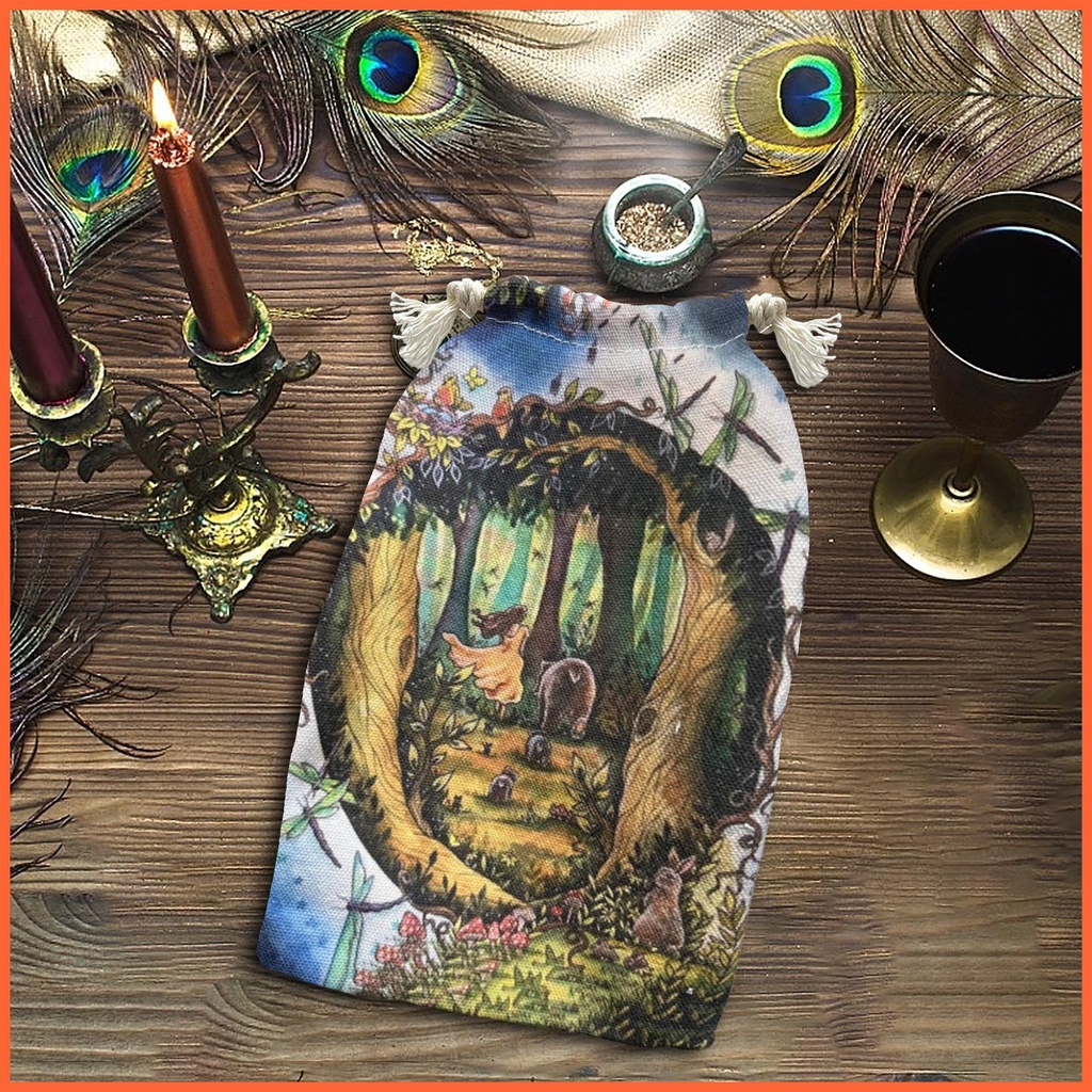 Túi Dây Rút Đựng Bài Tarot 14x22cm Tiện Dụng