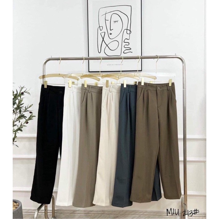Quần Ống Suông Rộng Nữ Lưng Cao buộc dây nơ xinh dài 1m - Mã 568