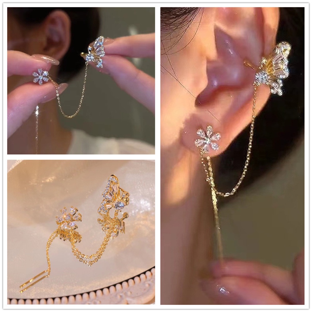 Bông Tai Hình Hoa Và Bướm Thời Trang Thanh Lịch