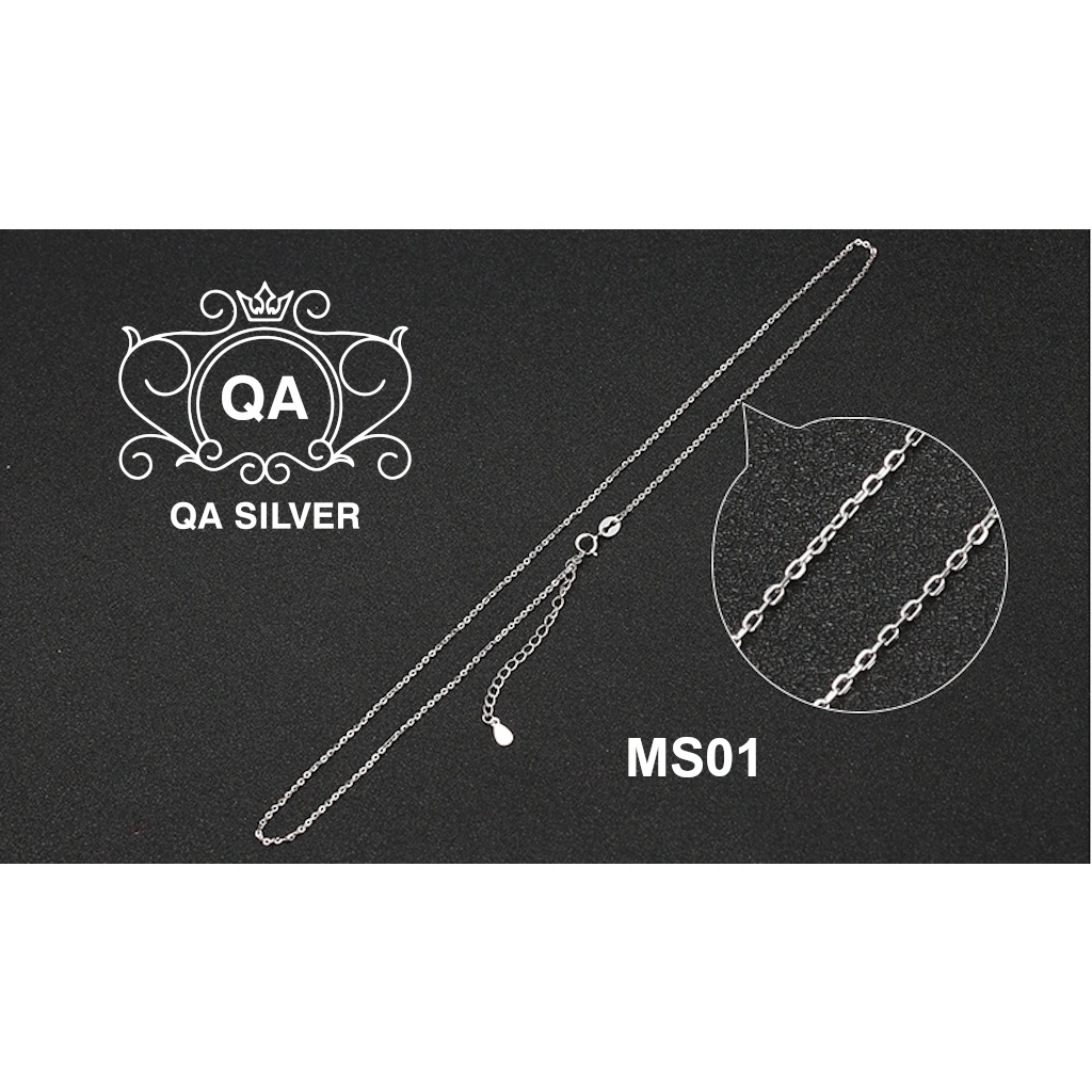 Dây chuyền bạc 925 trơn vòng cổ nam nữ không mặt tối giản S925 BASIC Silver Necklace QA SILVER NE170304