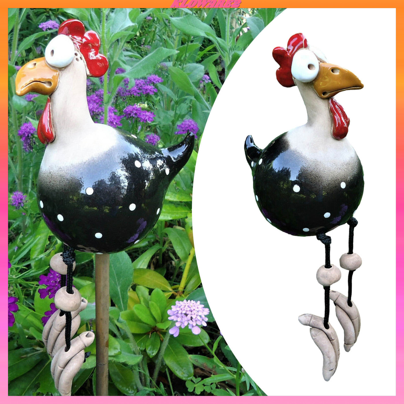 [KLOWARE2]Chicken Figurine Resin Statue Festival Gifts Patio Yard Art decorate