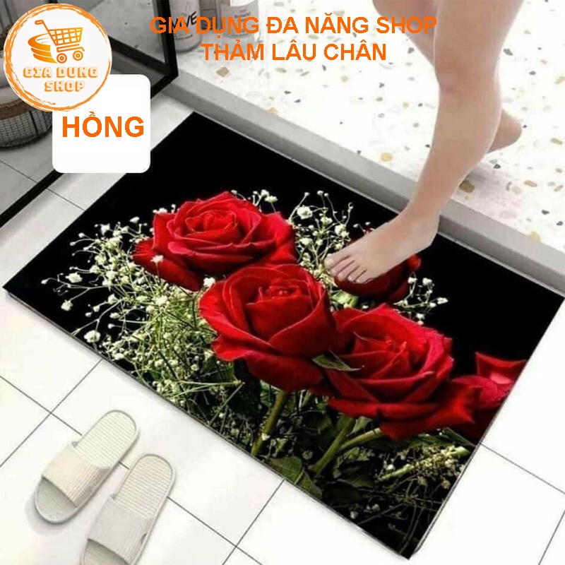 Thảm Lau Chân - Thảm Chùi Chân 3D Chống Trượt - Hút Nước