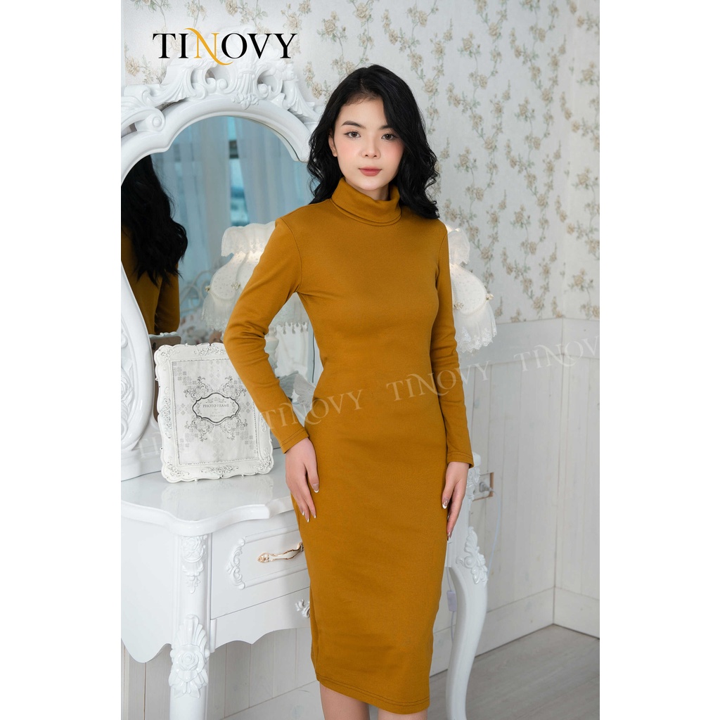 Đầm Ôm Body Cổ Cao TINOVY D2281