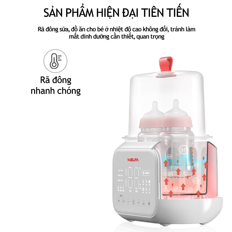 Máy Hâm Sữa Khử Trùng HOT Máy Tiệt Trùng Bình Sữa Tiện Lợi Cho Mẹ Bé, Hâm Thức Ăn Cho Bé, Đa Chức Năng BH [12 Tháng]